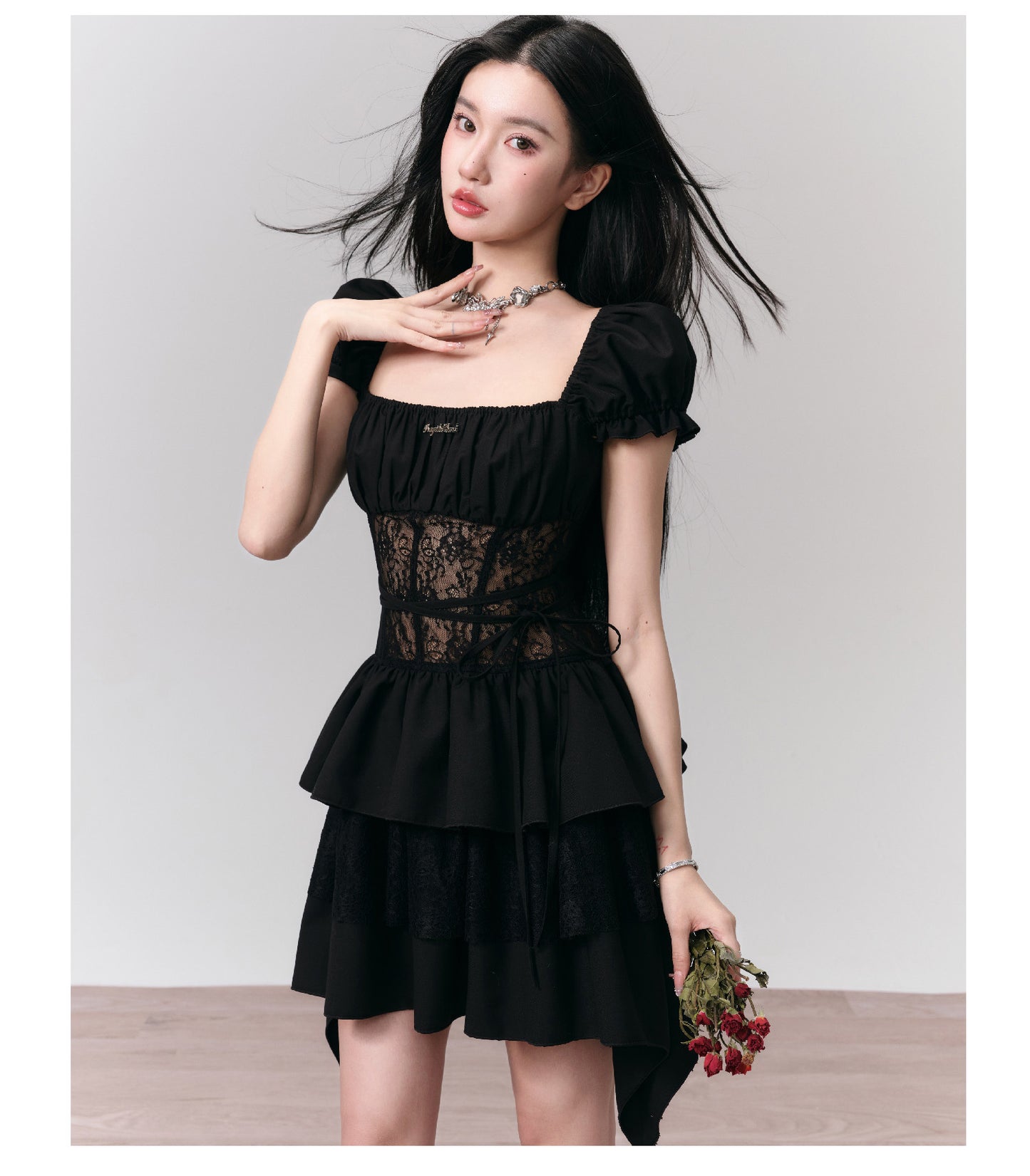 Spicy Lace Hollow Dress