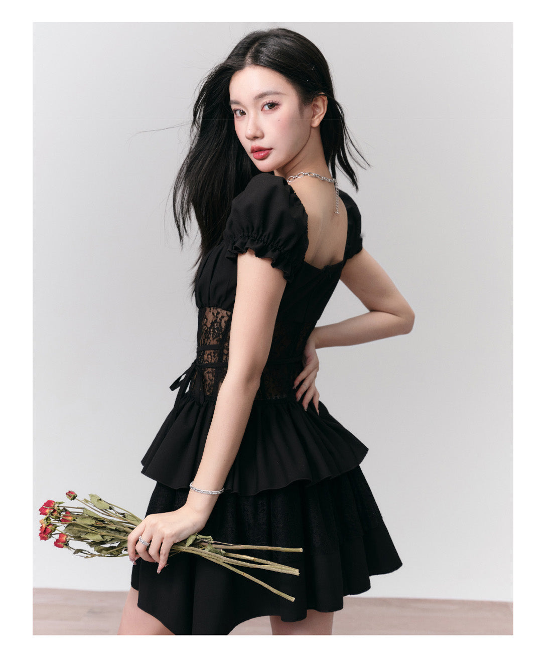 Spicy Lace Hollow Dress