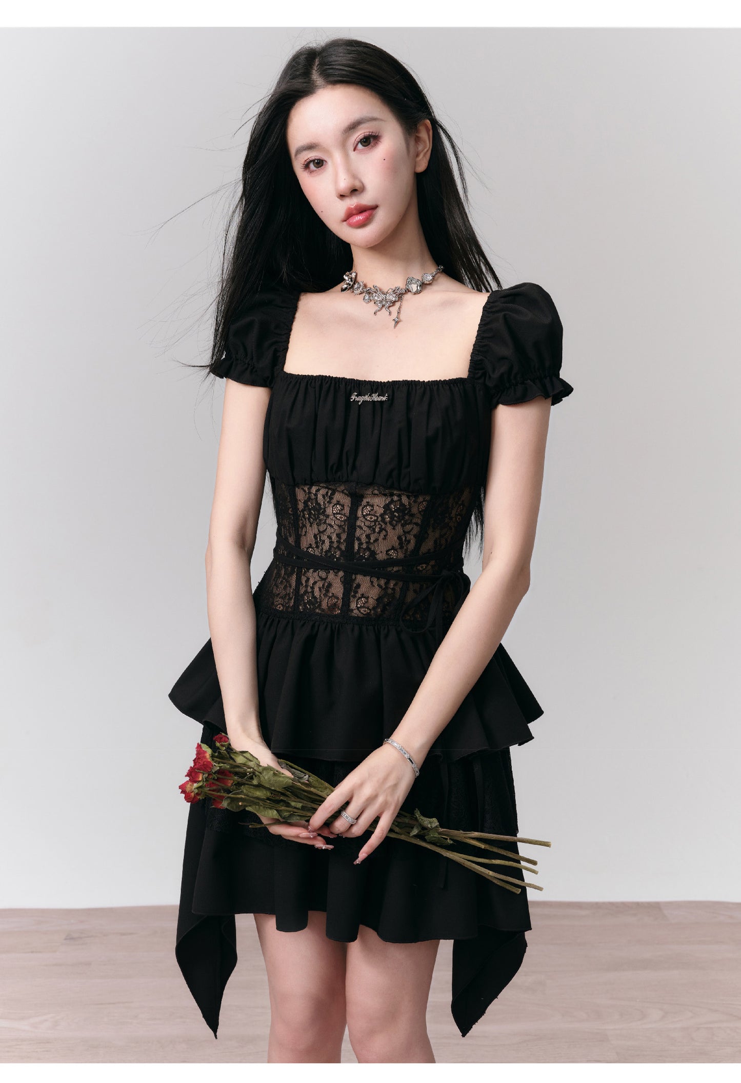 Spicy Lace Hollow Dress