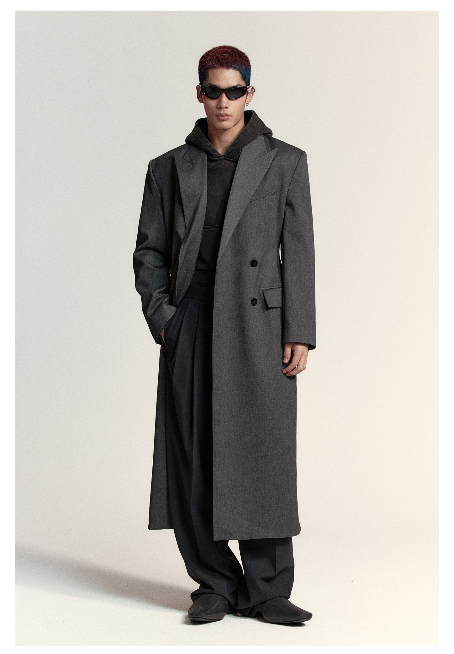 Sharp Design Long Trench Coat