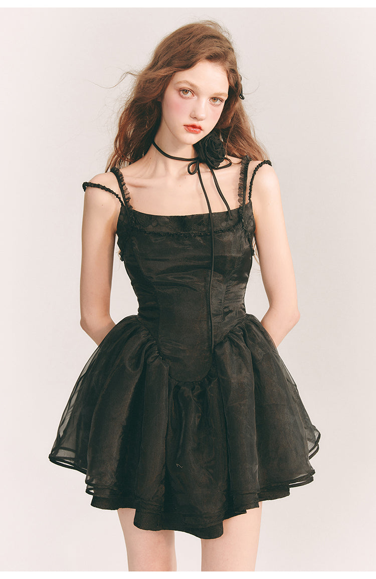 Slim Fit Suspender Short Dress