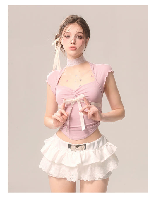 Straps Ribbon Shirt