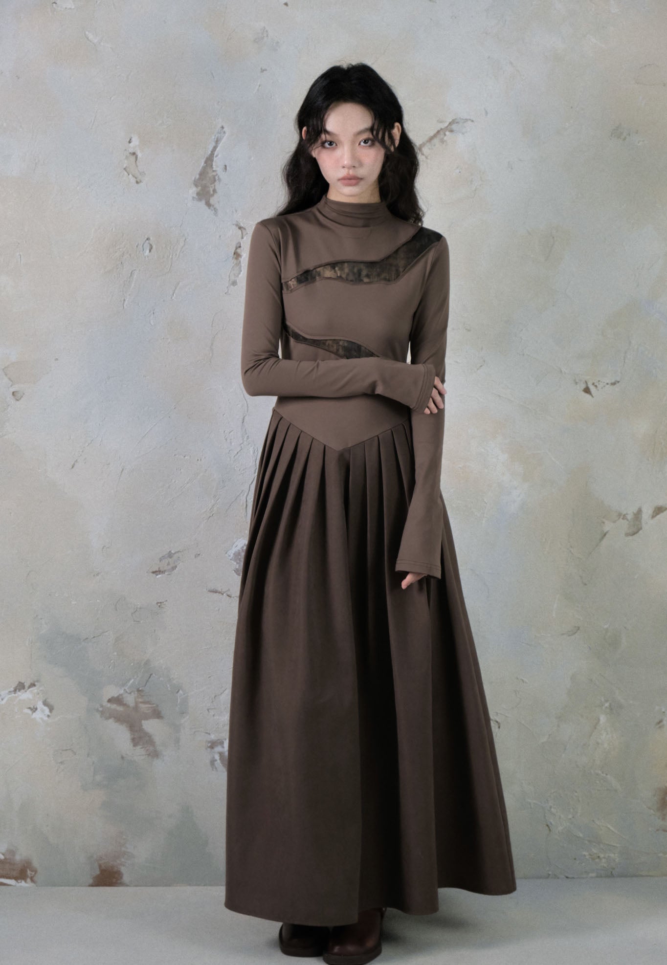 hazel waist gothic slim dress