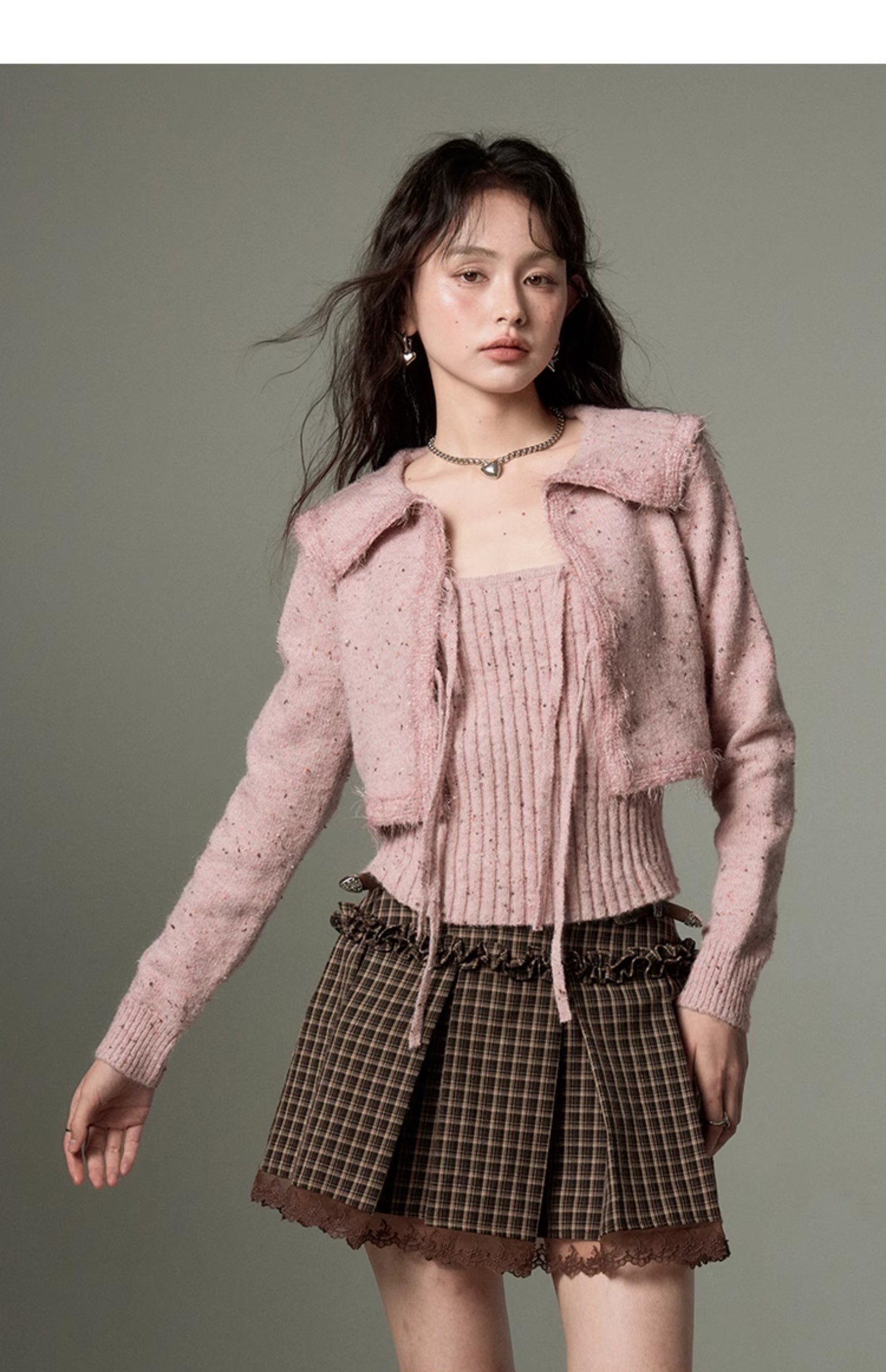 Retro Elegant Knit Jacket &amp; Vest