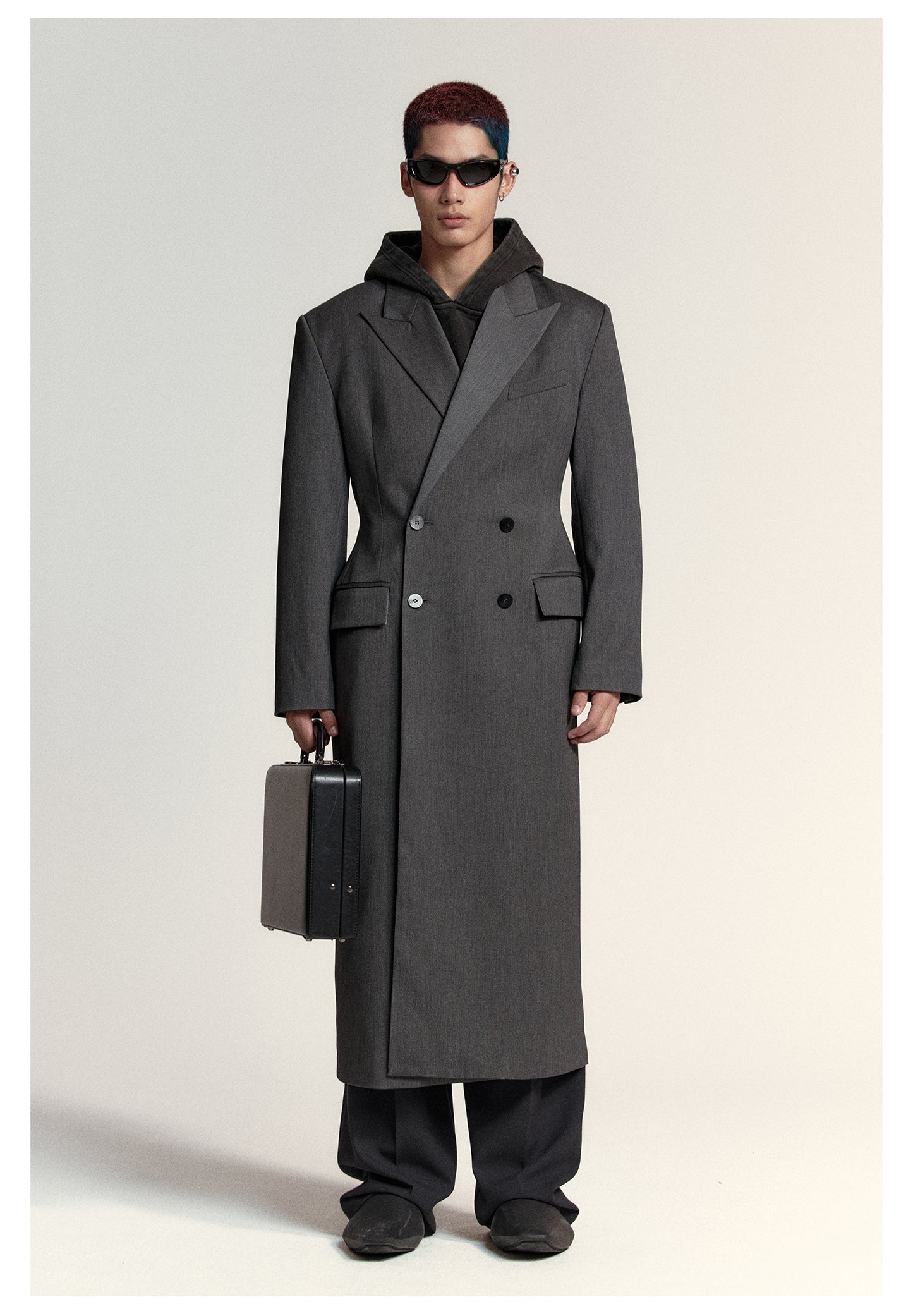 Sharp Design Long Trench Coat