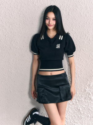 College design short length slim waist polo