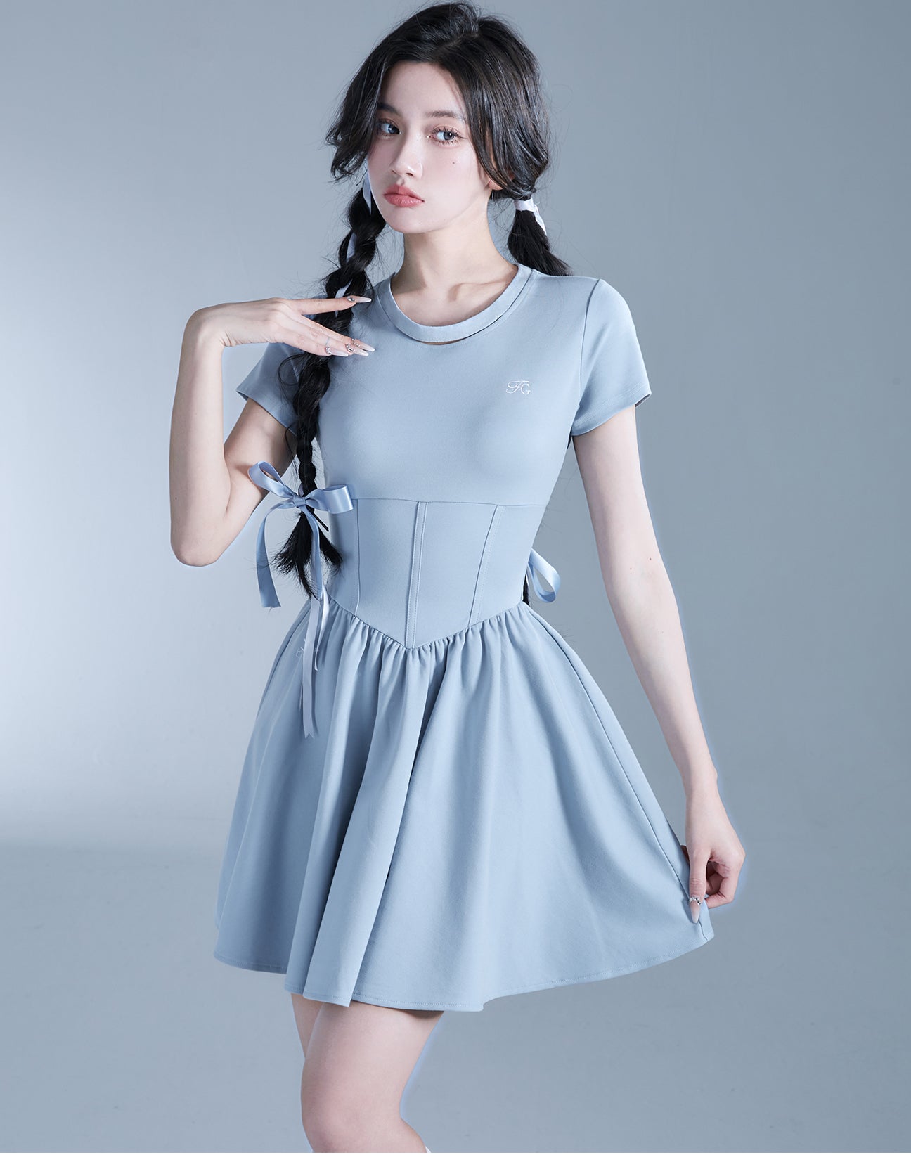 Round Neck Short Length Casual Dress