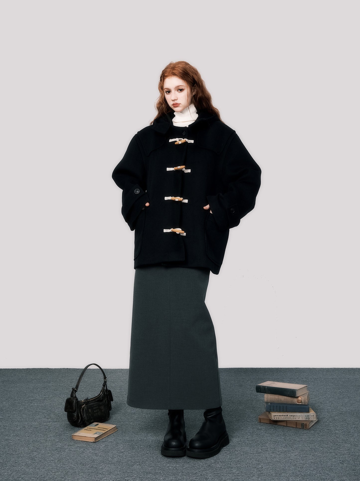 Short Length Wool Duffle Jacket