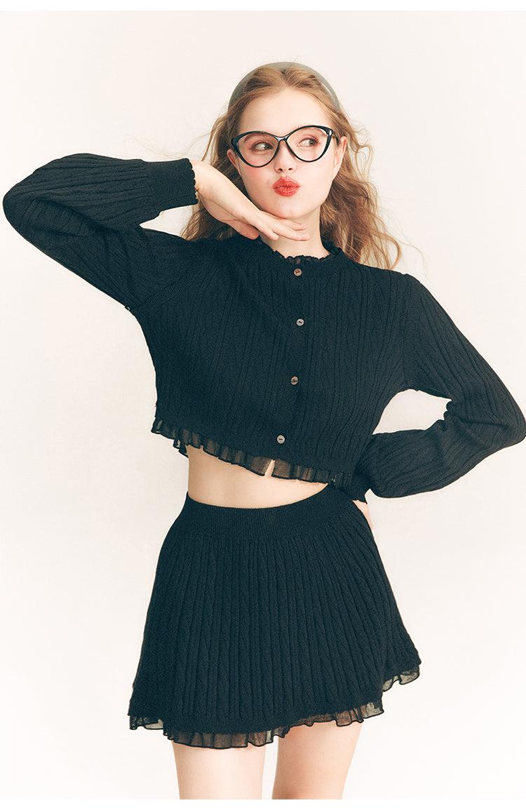 Slim Fit Short Length Knit & Short Length Knit Skirt Setup