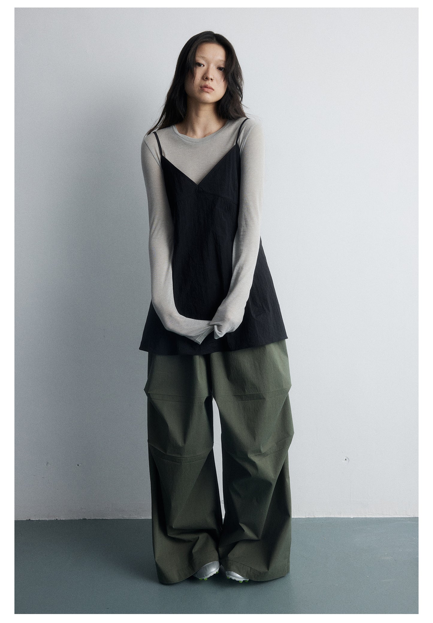 Loose wide parachute casual pants