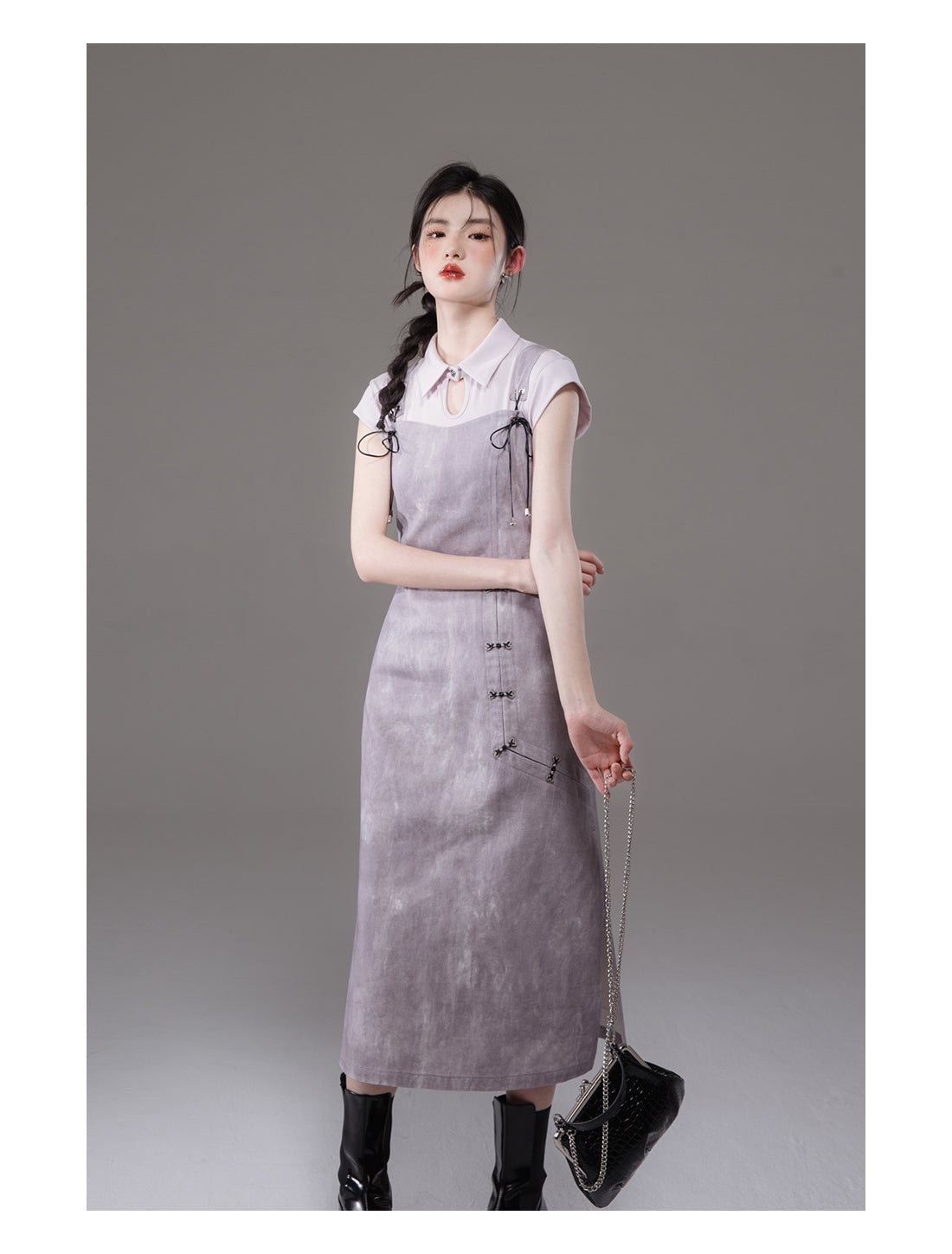 Tencel Sweater Suspender Skirt Setup