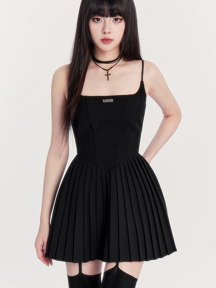 Pleated A-Line Dress