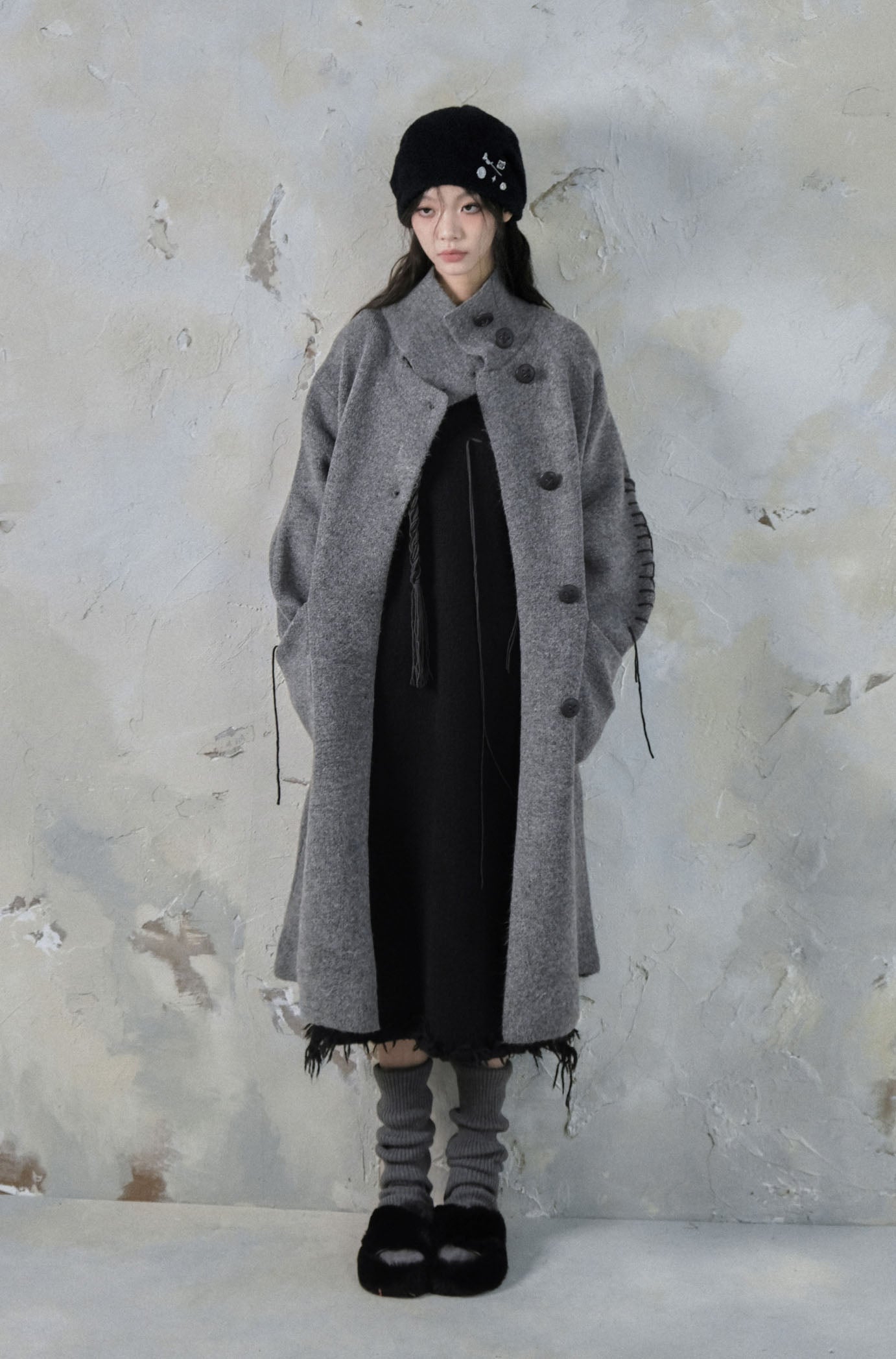 Lazy Loose Long Soft Waxy coat jacket