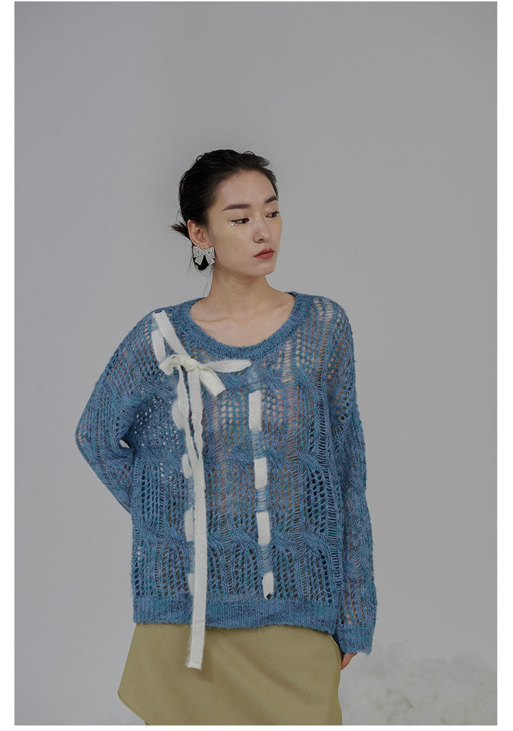 Irregular design knit wool