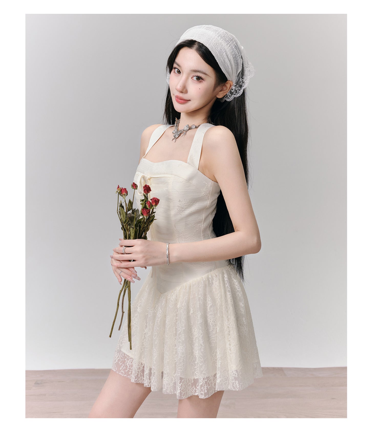 Wide Shoulder Suspender Skirt