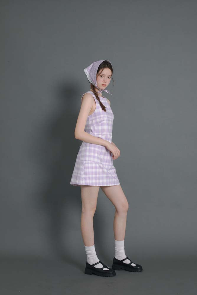 Plaid A-line dress