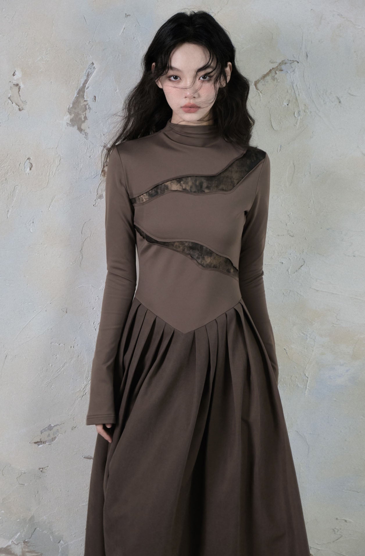 hazel waist gothic slim dress