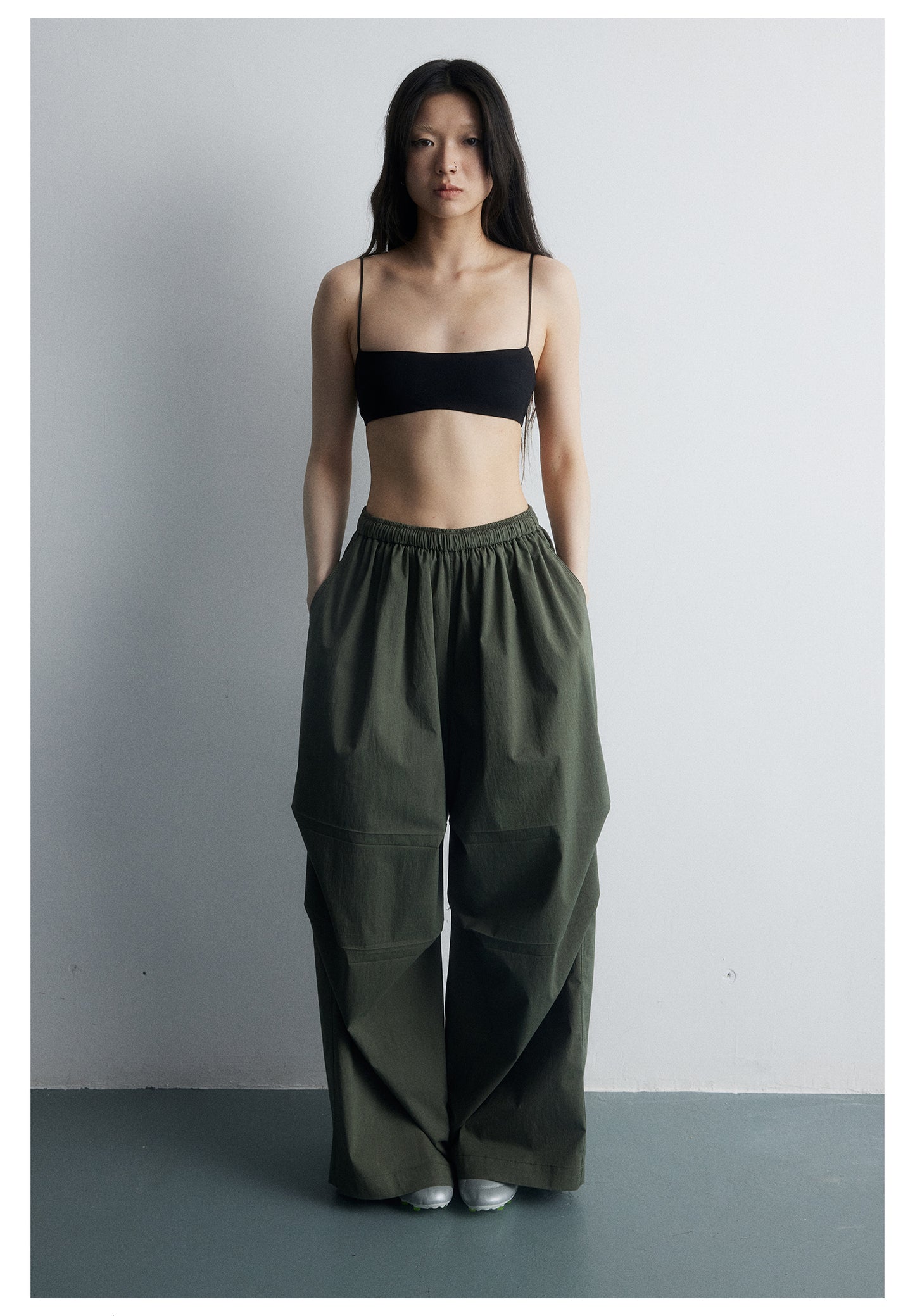 Loose wide parachute casual pants