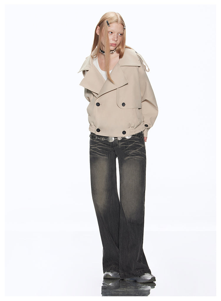 Short Length Double Trench Coat