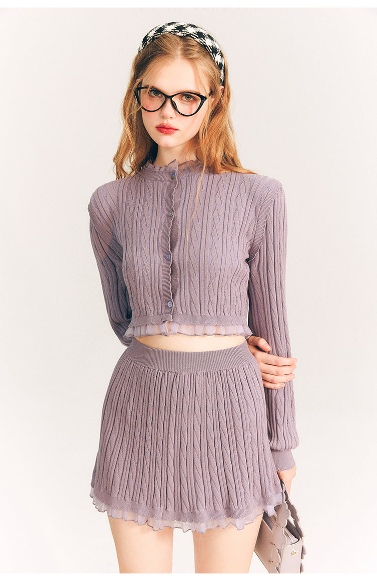 Slim Fit Short Length Knit & Short Length Knit Skirt Setup