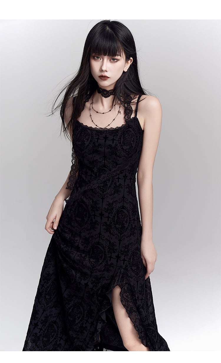 Dark Style Suspender Dresses