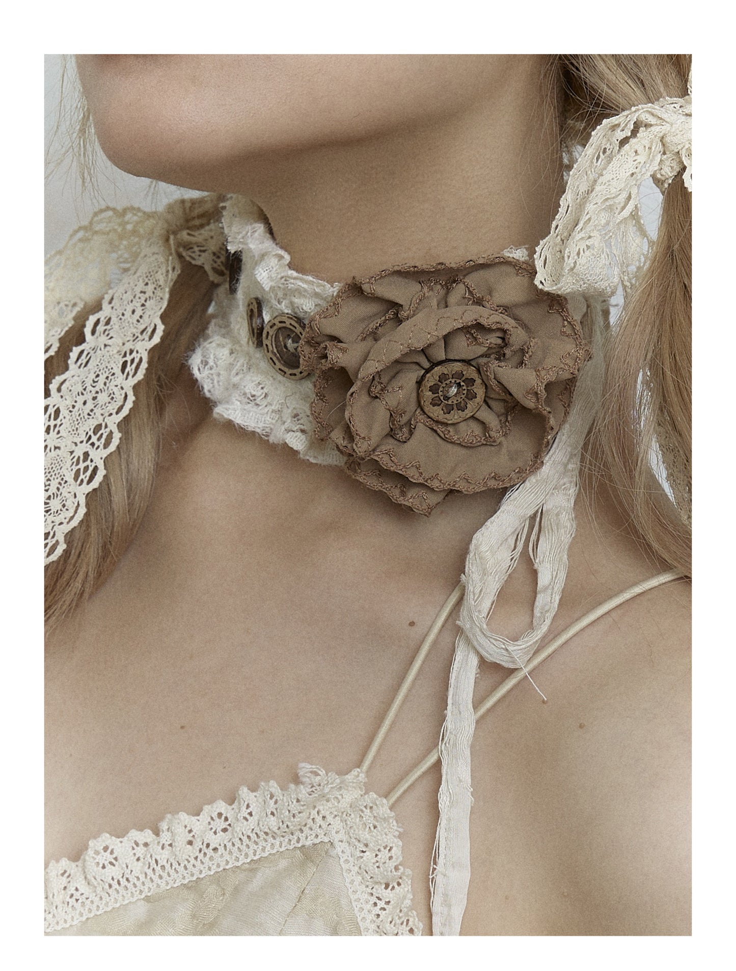 Frilled Rose Choker