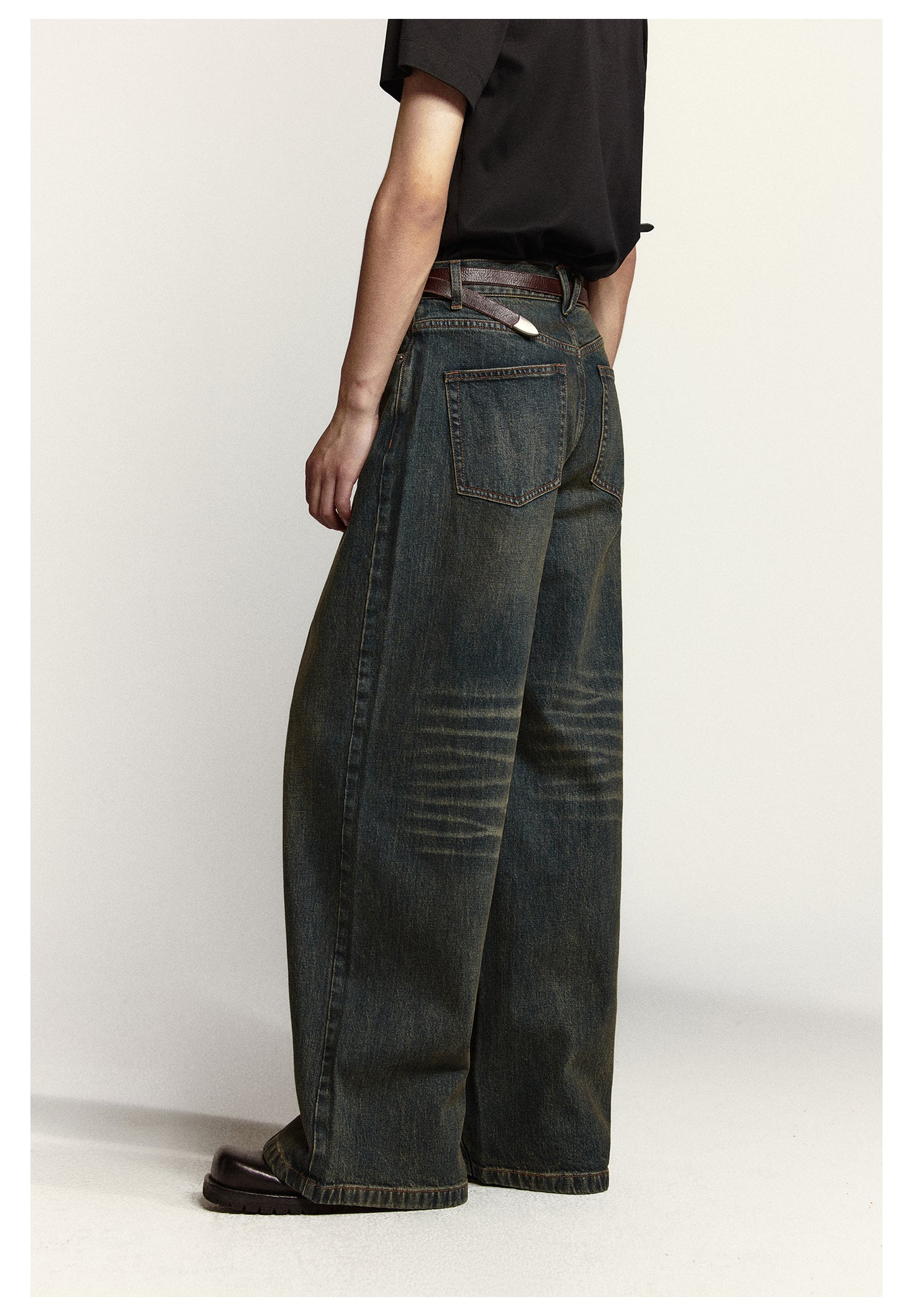 Loose Straight Retro Denim Pants