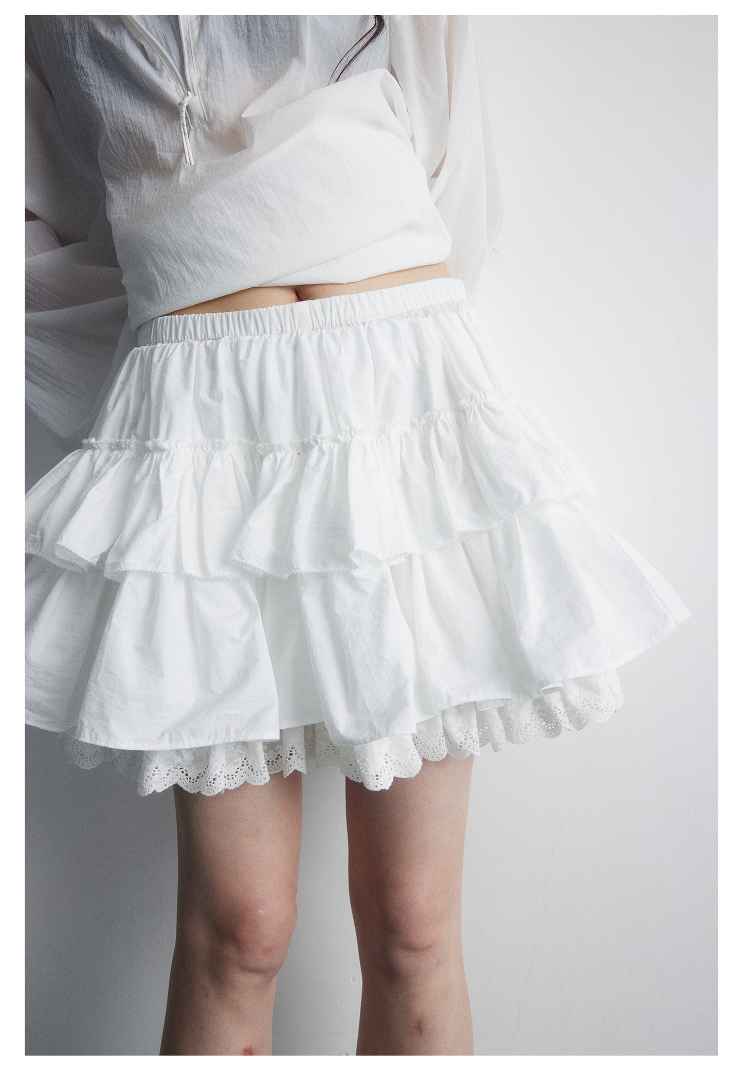 Stitching Lace Shape Skirt