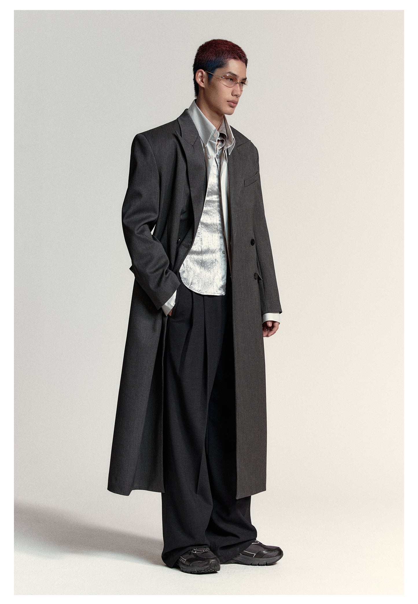 Sharp Design Long Trench Coat