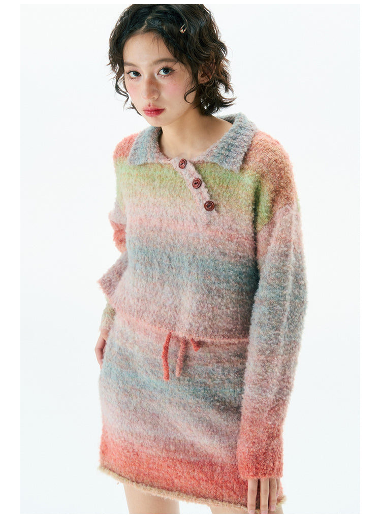 Short Length Gradient Knit & Short Length Knit Skirt Setup