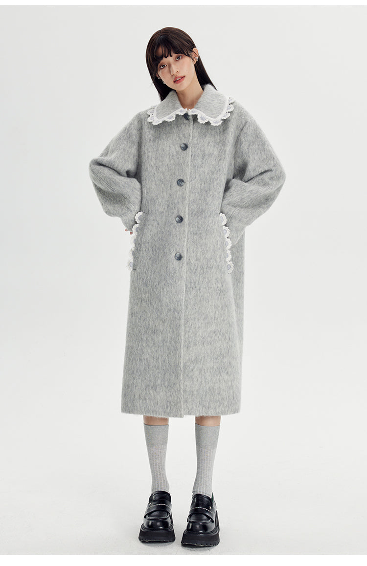 Collar design long coat