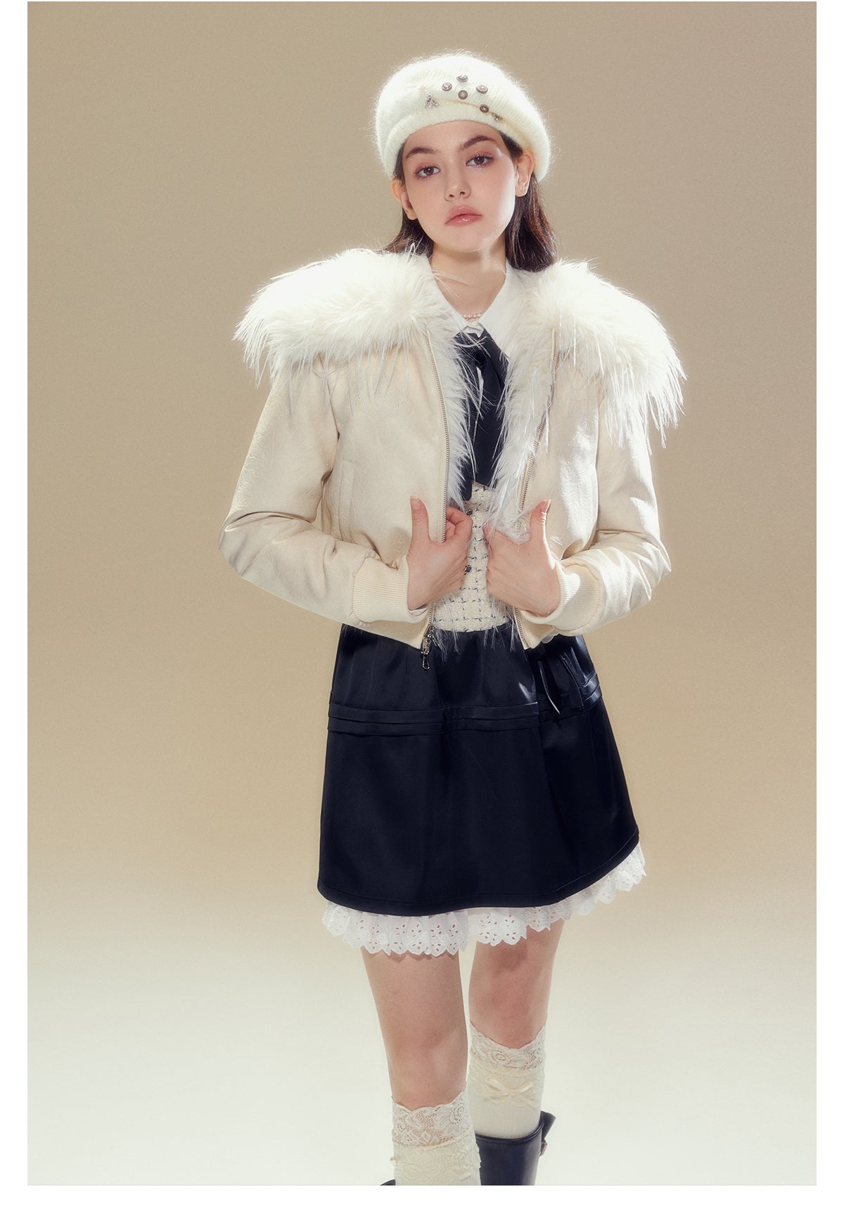 Short Length Reversible Fur Jacket