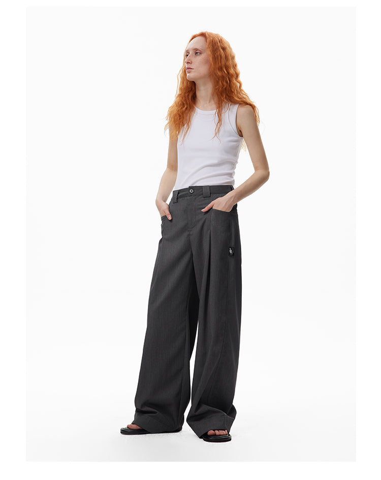 Loose fit formal slacks pants