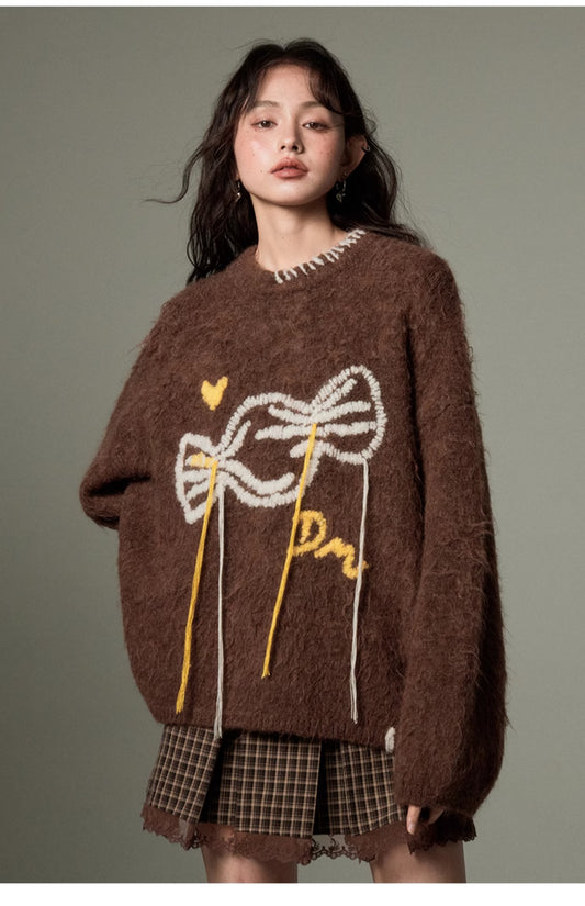 Loose Fit Candy Embroidery Knit