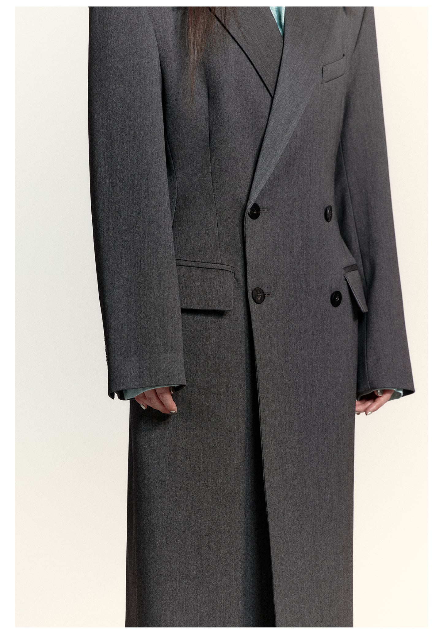 Sharp Design Long Trench Coat