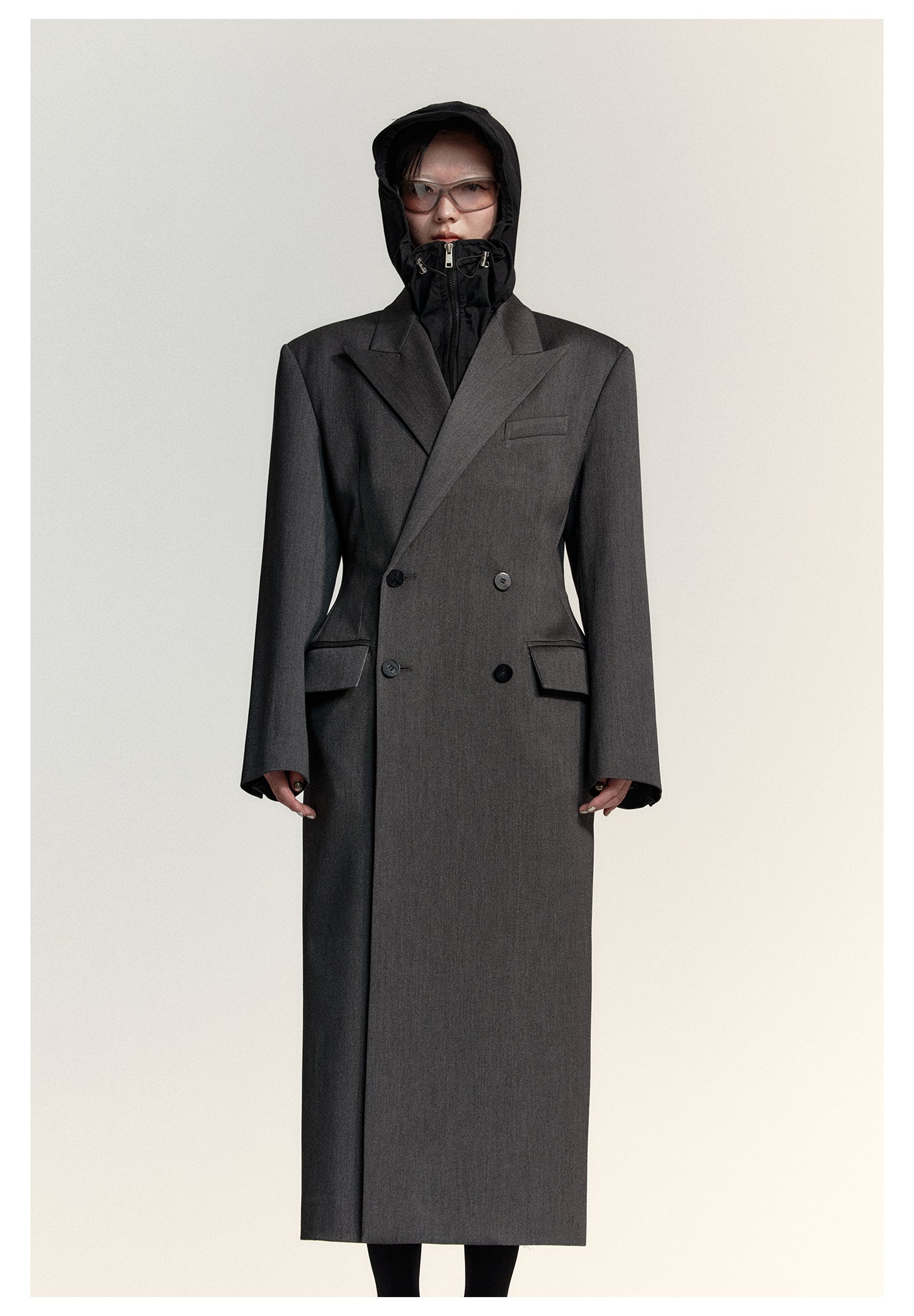 Sharp Design Long Trench Coat