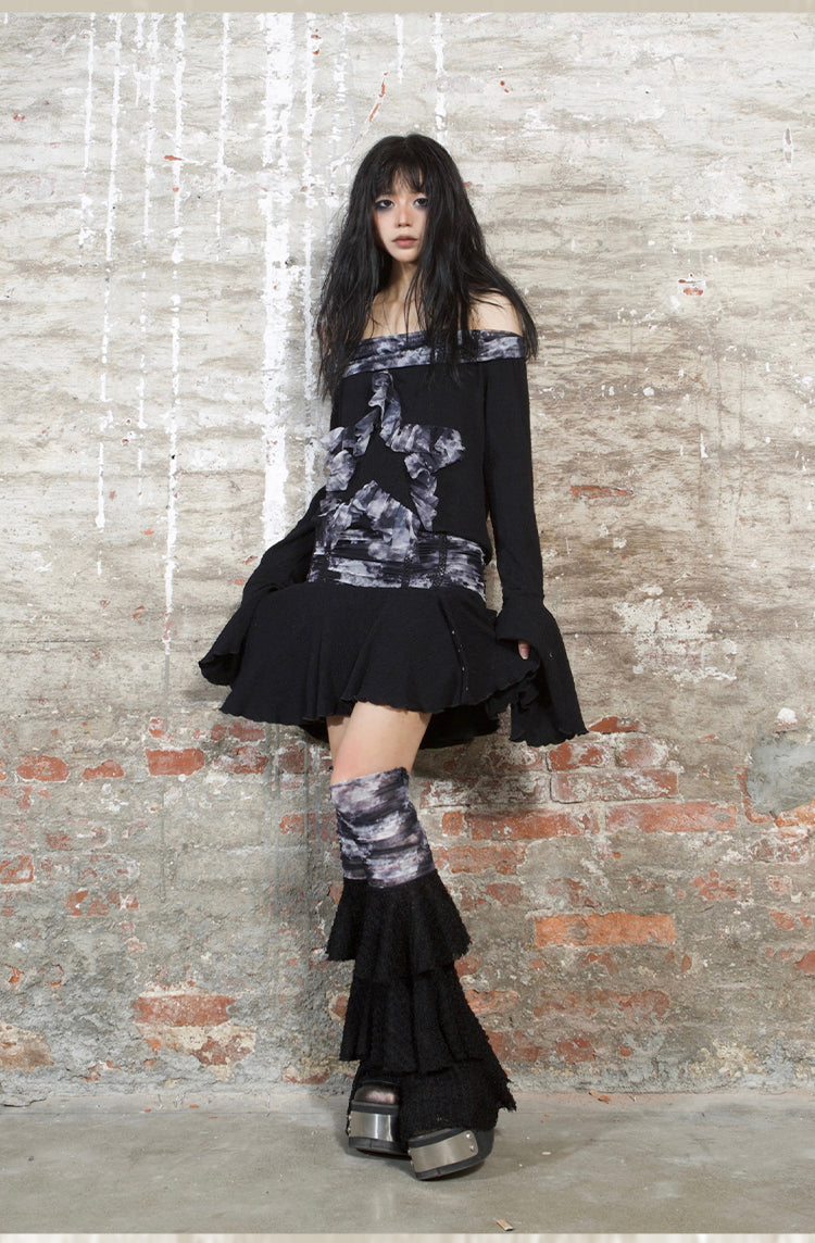 Frilled layered leg covers