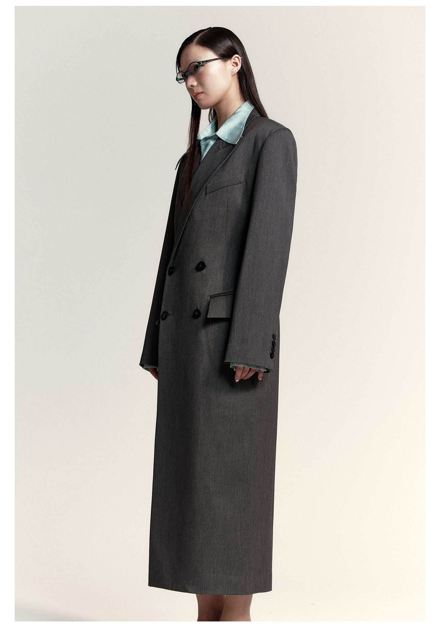 Sharp Design Long Trench Coat