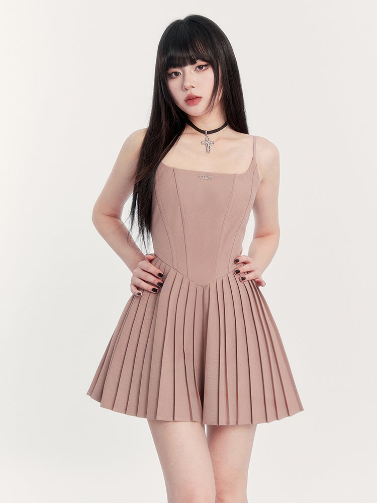 Pleated A-Line Dress