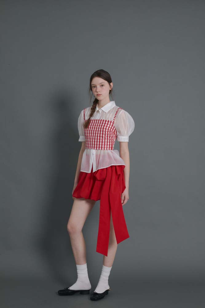 Red flower buds Skirt