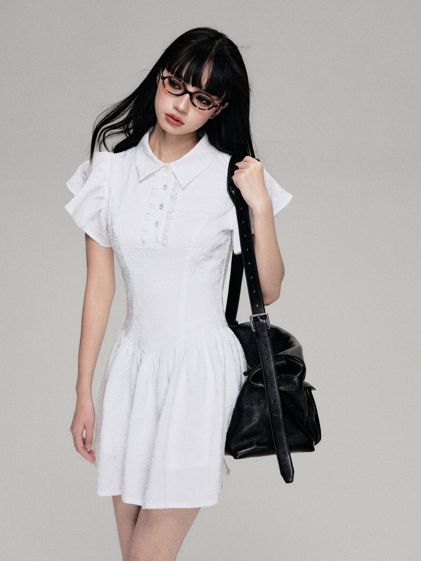 College Style Short Length Polo Dress