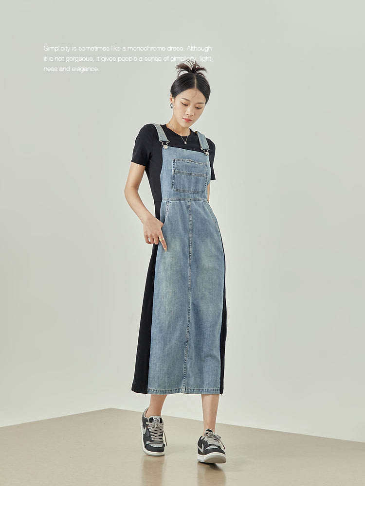 High-end denim dress