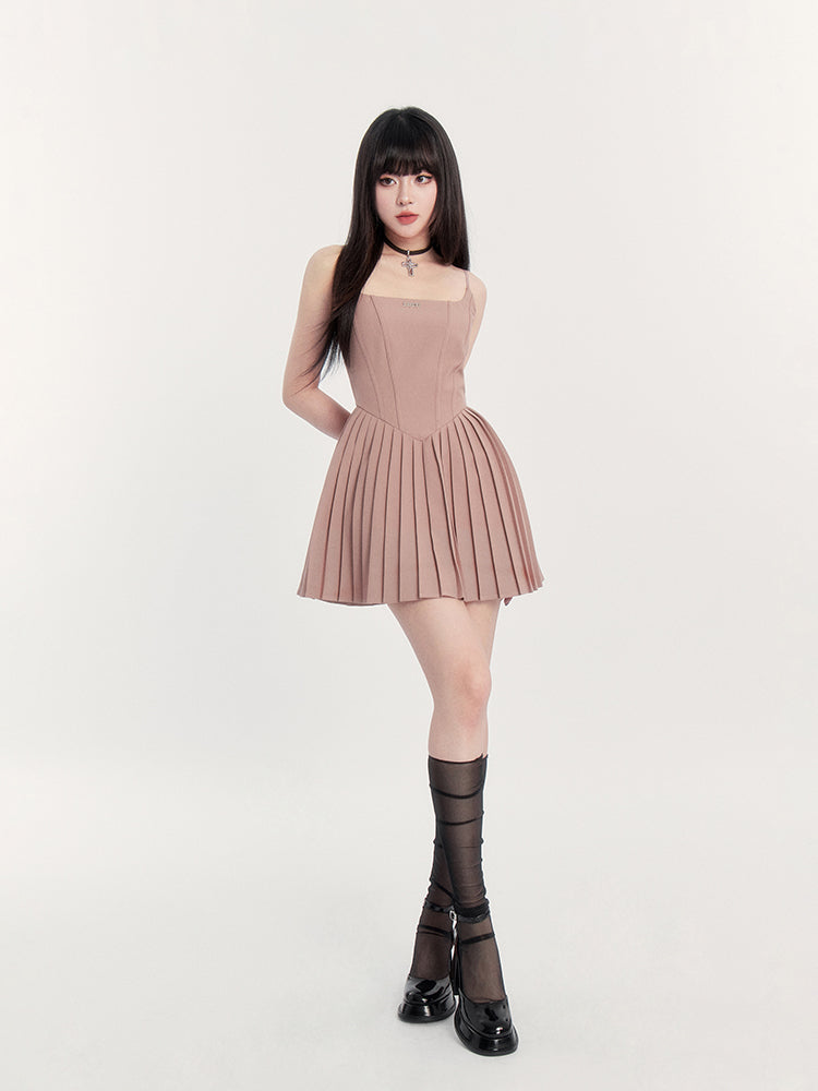 Pleated A-Line Dress