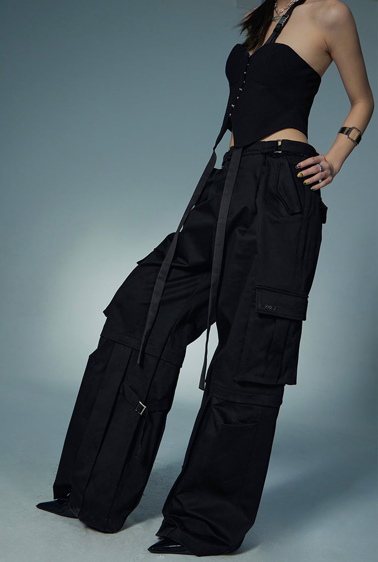 Loose Straight Multi-pocket Casual Pants