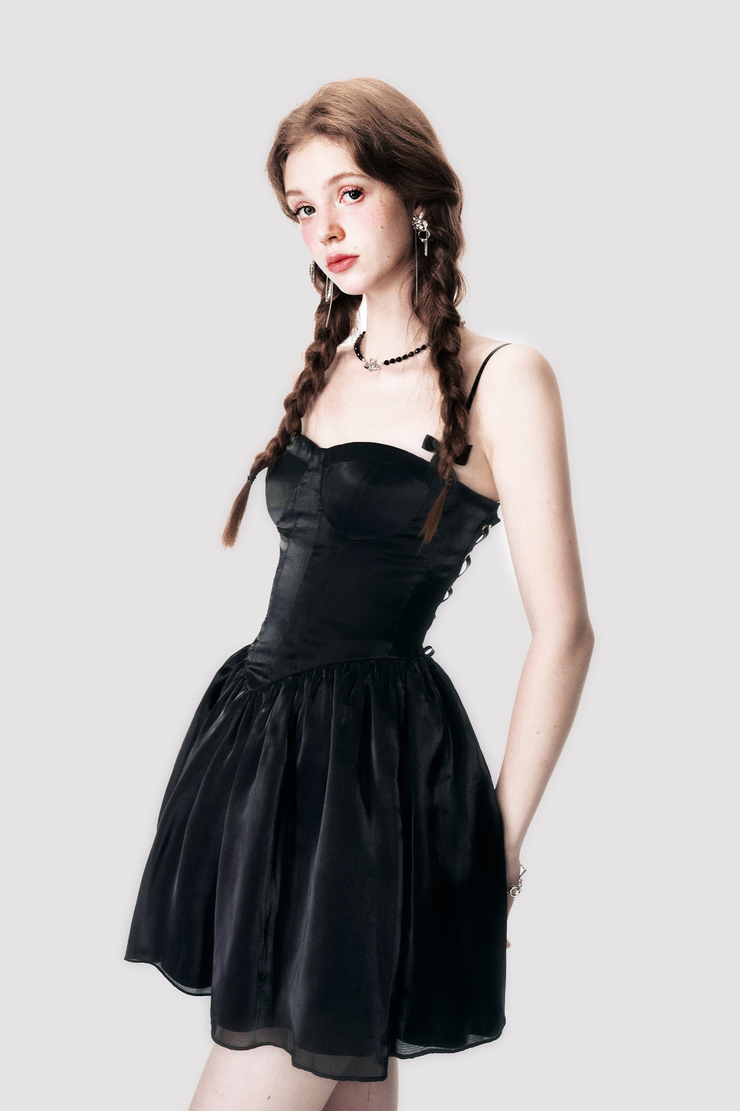 Back Open Suspender Dress