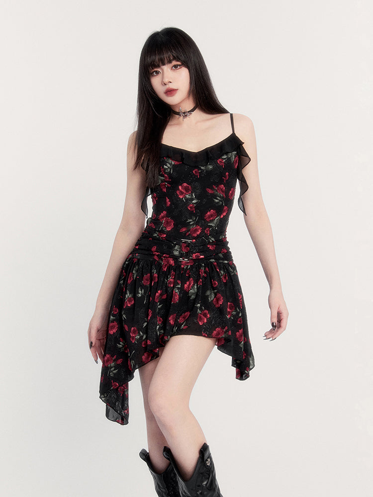 Full Rose French Floral Dress