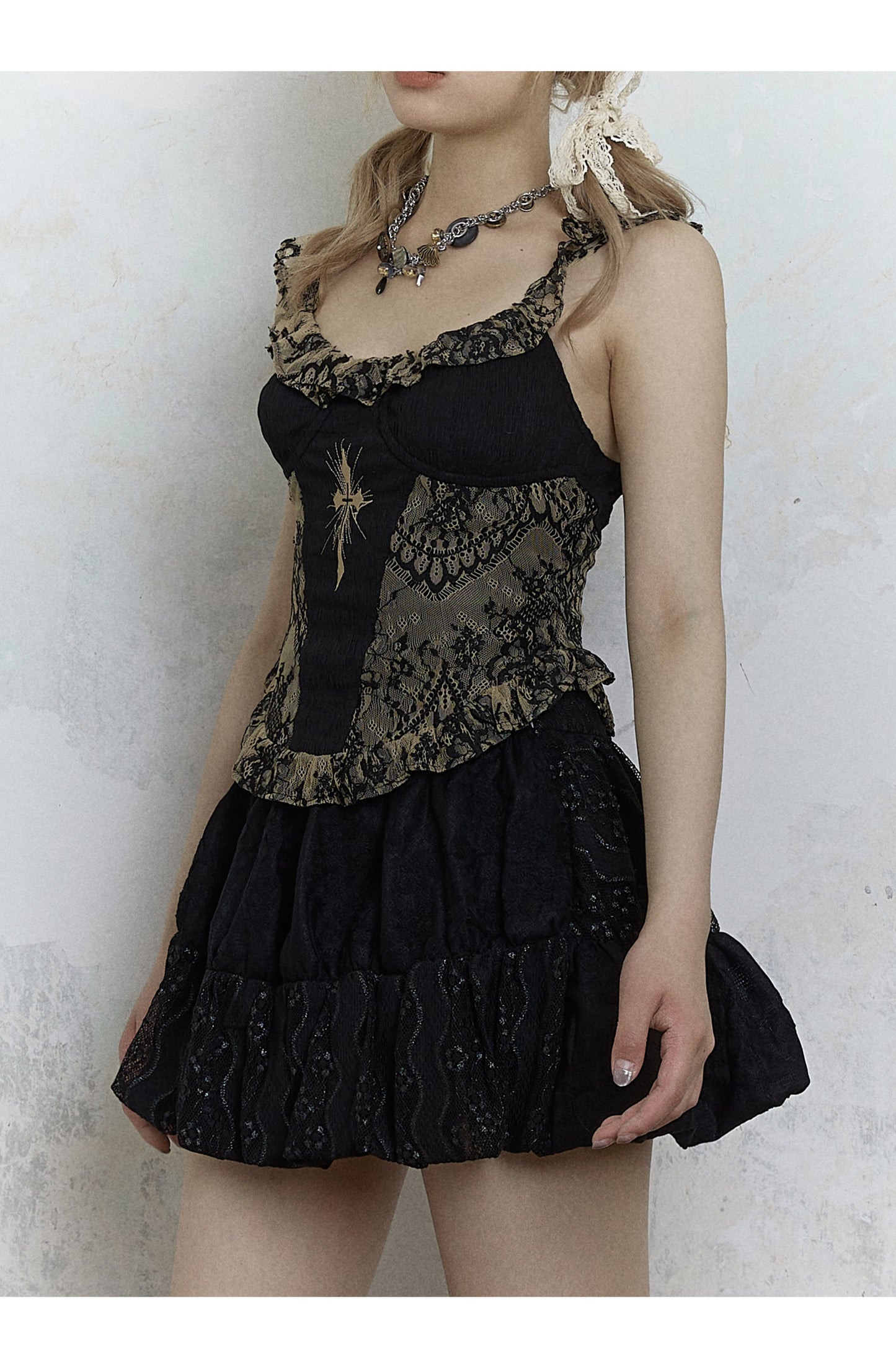 Cross Lace Stitch Camisole