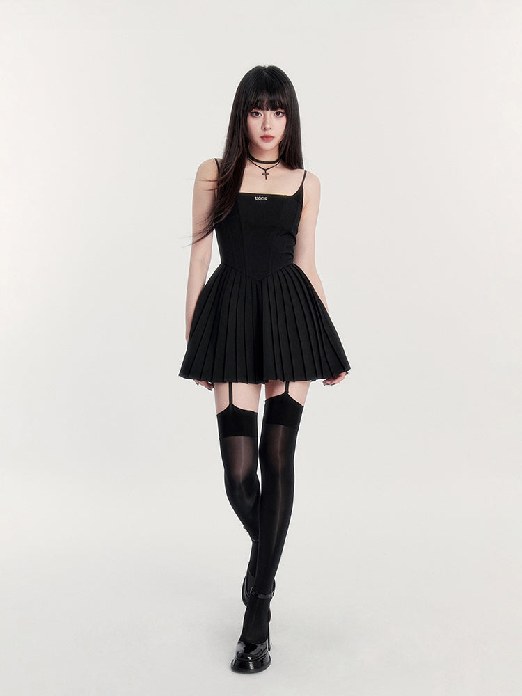 Pleated A-Line Dress