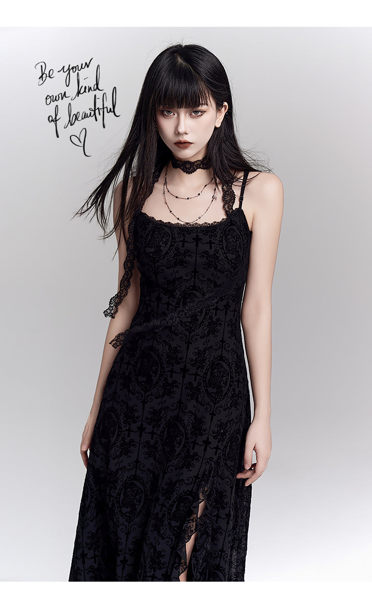 Dark Style Suspender Dresses