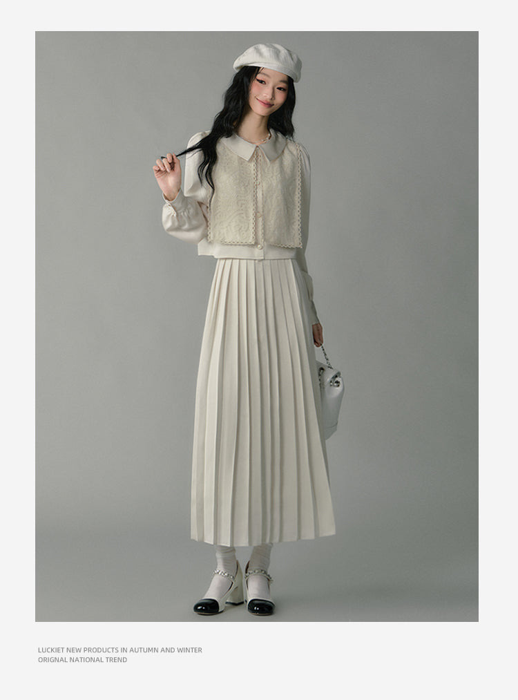 Palace style pleated skirt